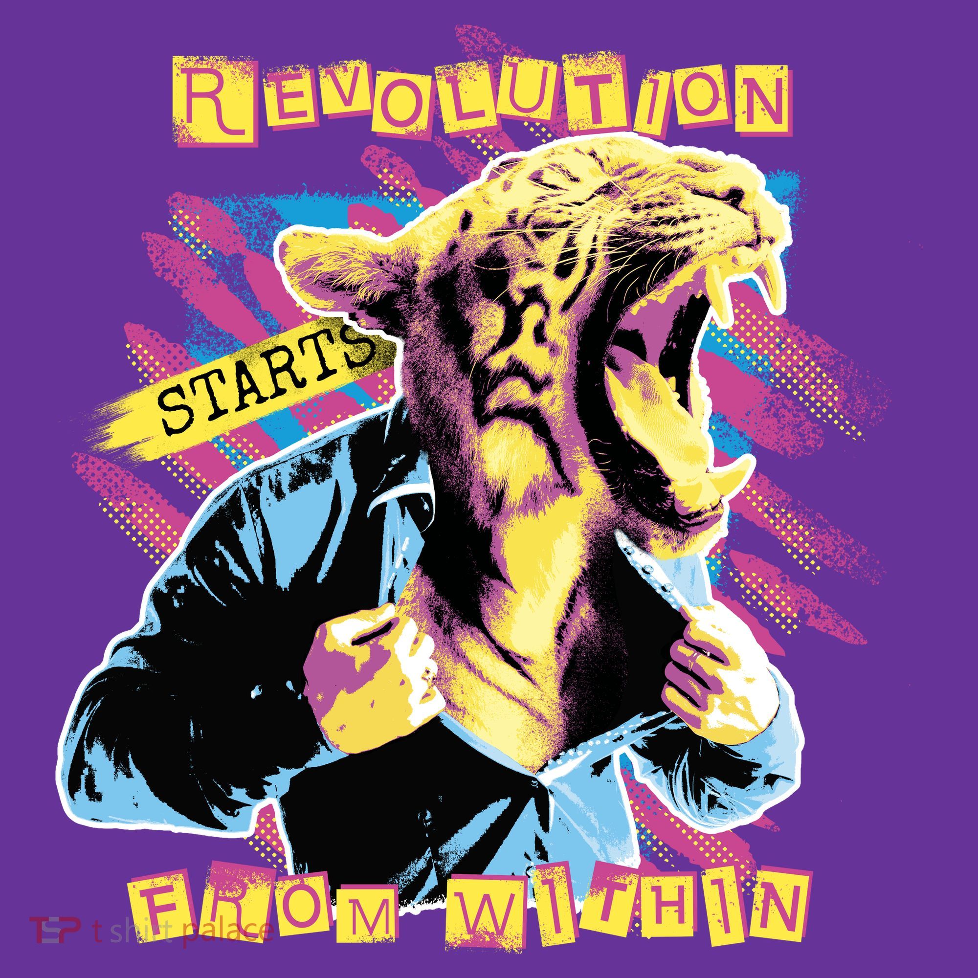 The Revolution Starts From Within Roaring Tiger Man T-Shirt