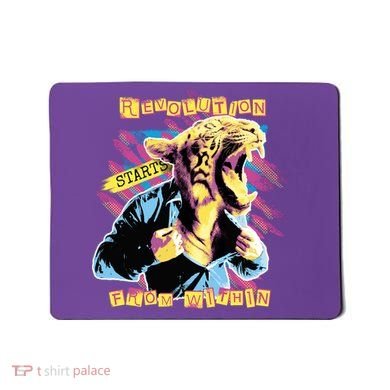 The Revolution Starts From Within Roaring Tiger Man Mousepad