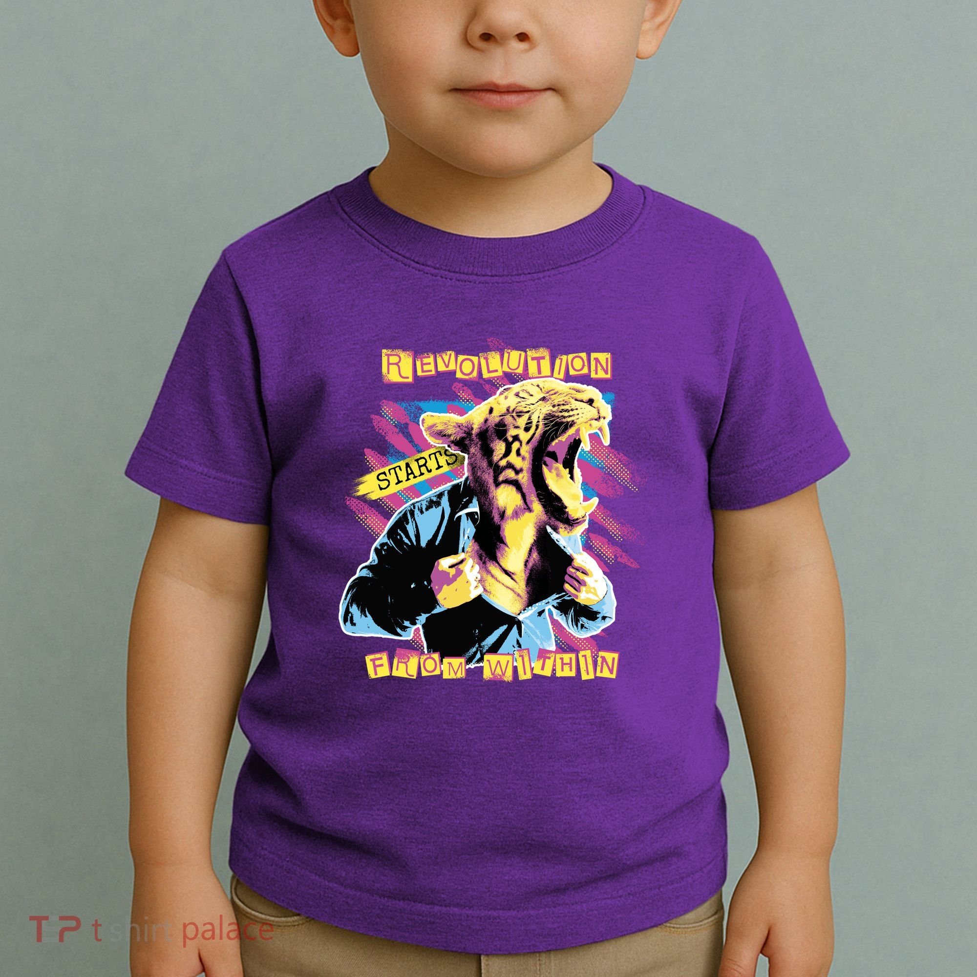 The Revolution Starts From Within Roaring Tiger Man Toddler T-Shirt
