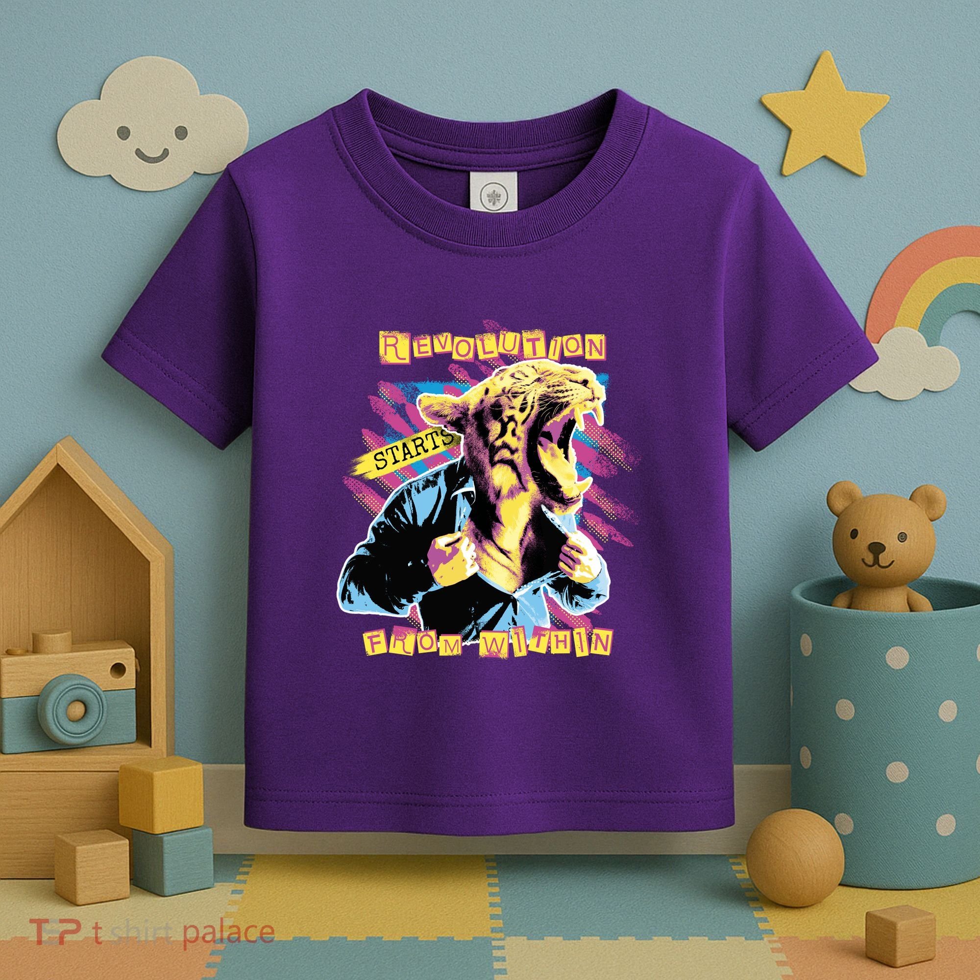 The Revolution Starts From Within Roaring Tiger Man Toddler T-Shirt