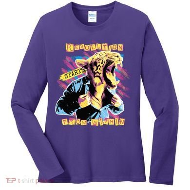 The Revolution Starts From Within Roaring Tiger Man Women's Long Sleeve Shirt