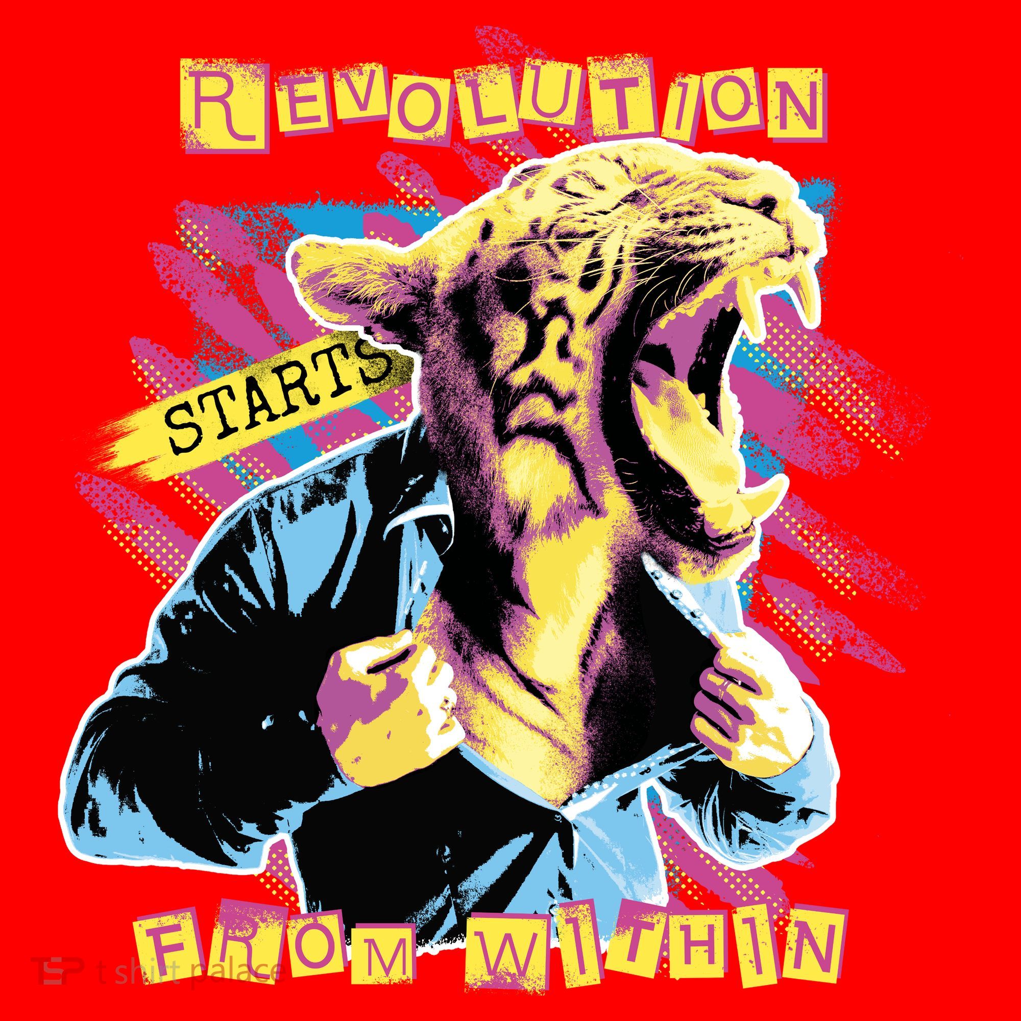 The Revolution Starts From Within Roaring Tiger Man Santa Hat