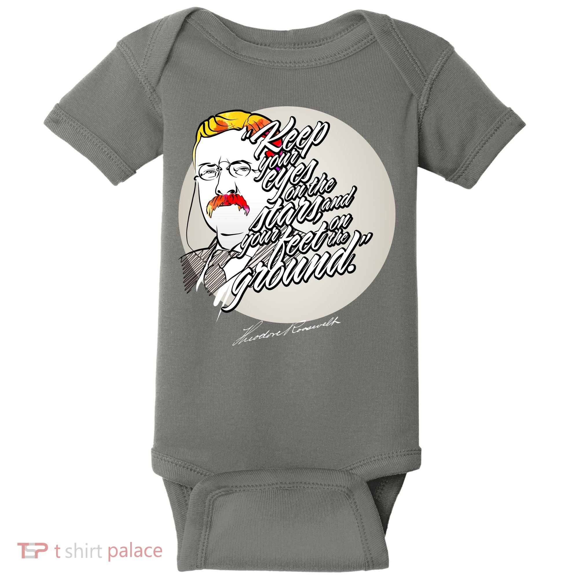 Theodore Roosevelt Sayings With Portrait Baby Bodysuit