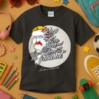 Theodore Roosevelt Sayings With Portrait Kids T-Shirt thumb 3