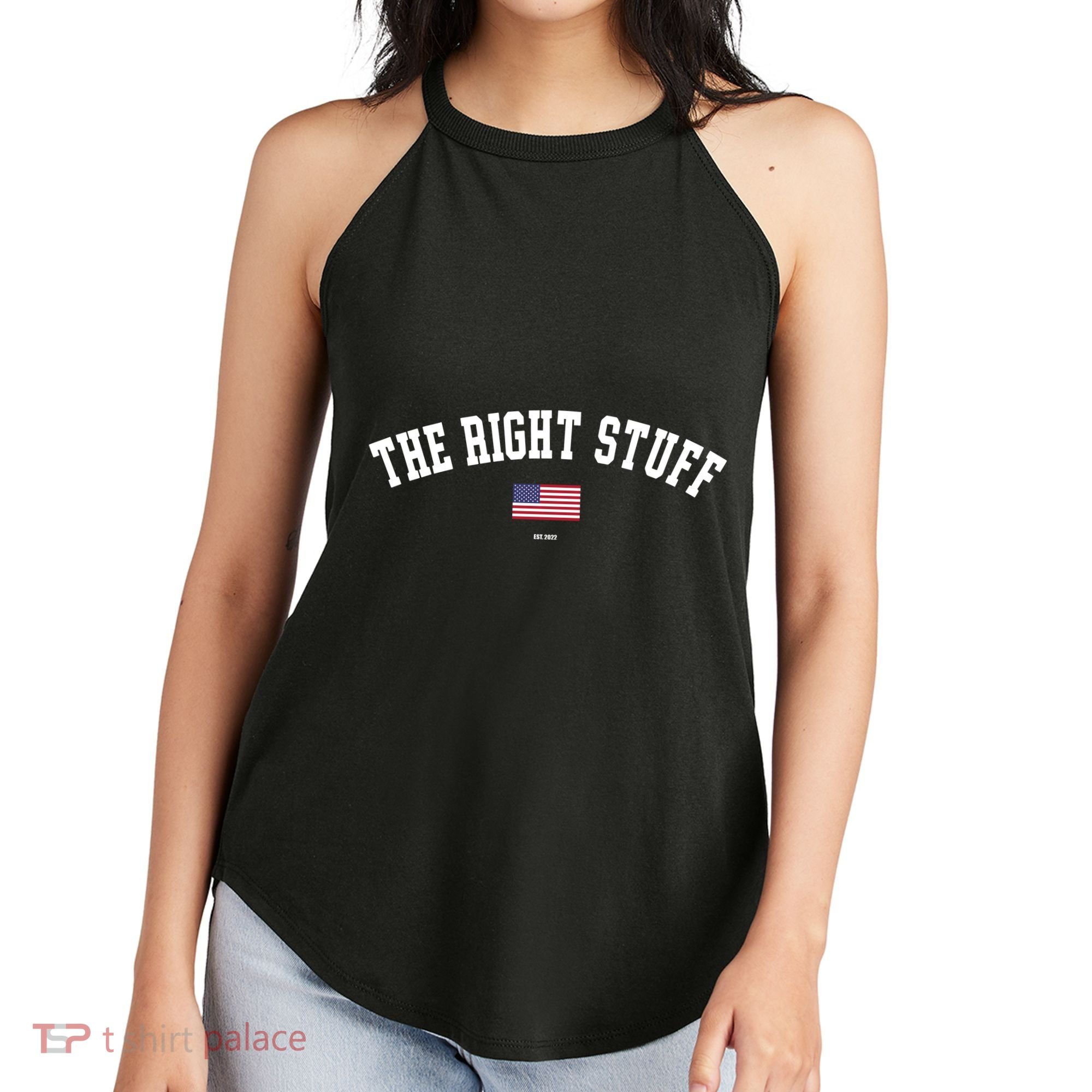 The Right Stuff Est 2024 Women's Perfect Tri Rocker Tank