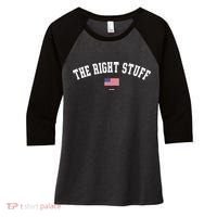 The Right Stuff Est 2024 Women's Tri-Blend 3/4-Sleeve Raglan Shirt thumb 0