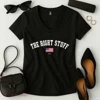 The Right Stuff Est 2024 Women's V-Neck T-Shirt thumb 2