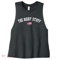 The Right Stuff Est 2024 Women's Racerback Cropped Tank thumb 0