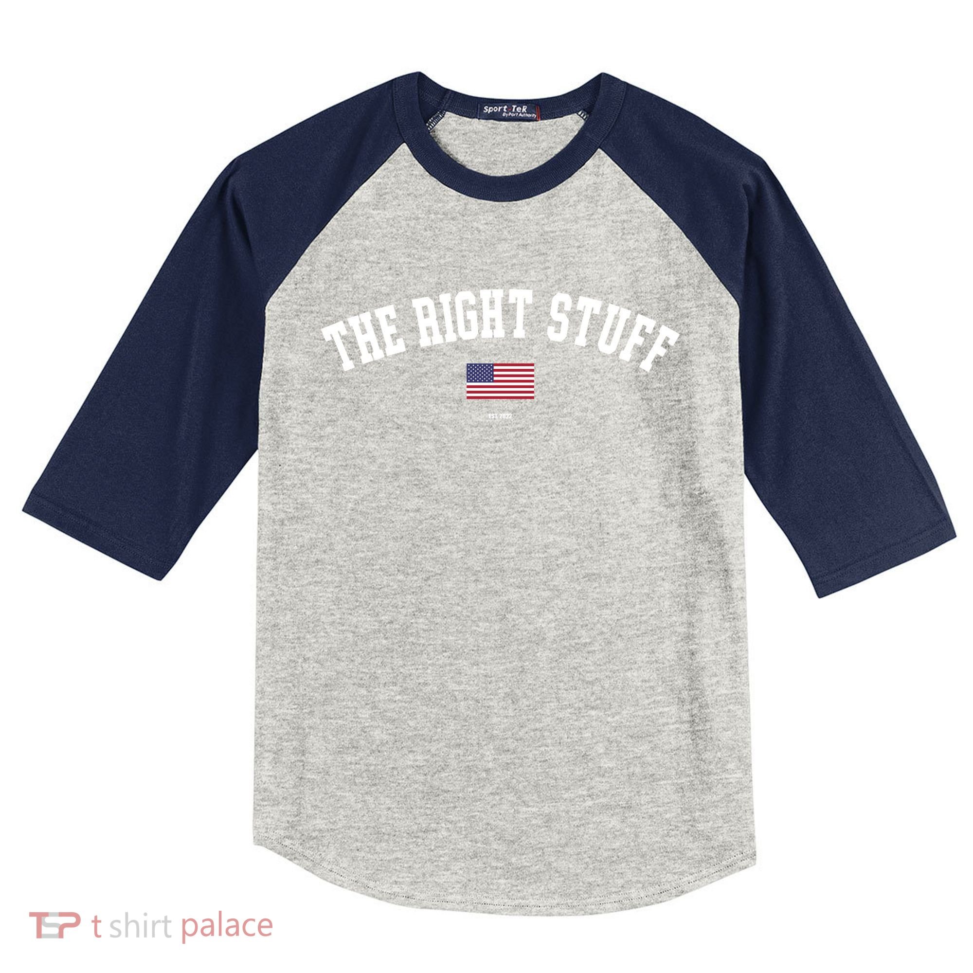 The Right Stuff Est 2024 Kids Colorblock Raglan Jersey