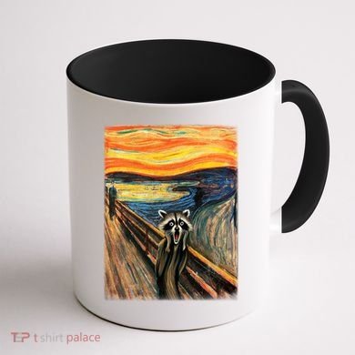 The Raccoon Scream Coffee Mug back