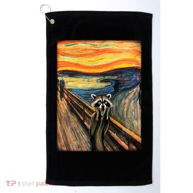 The Raccoon Scream Golf Towel