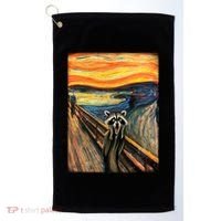 The Raccoon Scream Golf Towel thumb 0