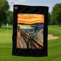 The Raccoon Scream Golf Towel thumb 1