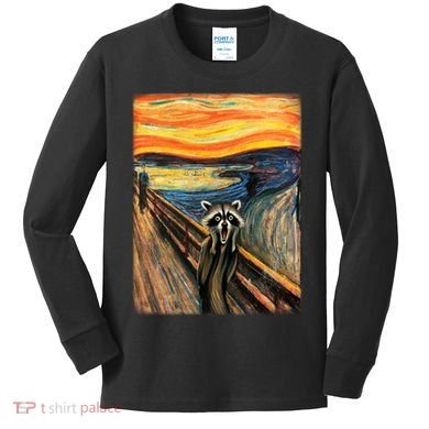 The Raccoon Scream Kids Long Sleeve Shirt