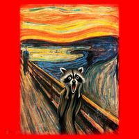 The Raccoon Scream Santa Hat thumb 1