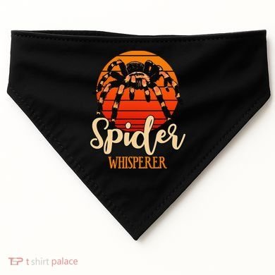 Tarantula Retro Sunset Arachnid Hairy Spiders Entomologist USA-Made Doggie Bandana