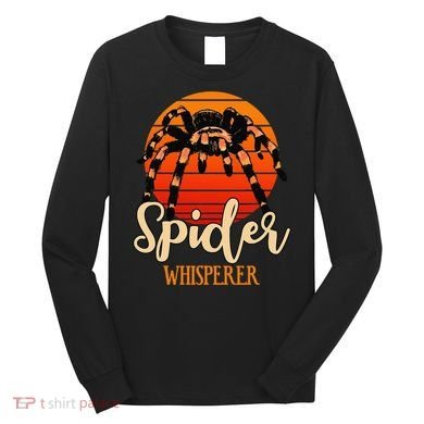 Tarantula Retro Sunset Arachnid Hairy Spiders Entomologist Long Sleeve Shirt