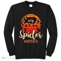 Tarantula Retro Sunset Arachnid Hairy Spiders Entomologist Sweatshirt thumb 0