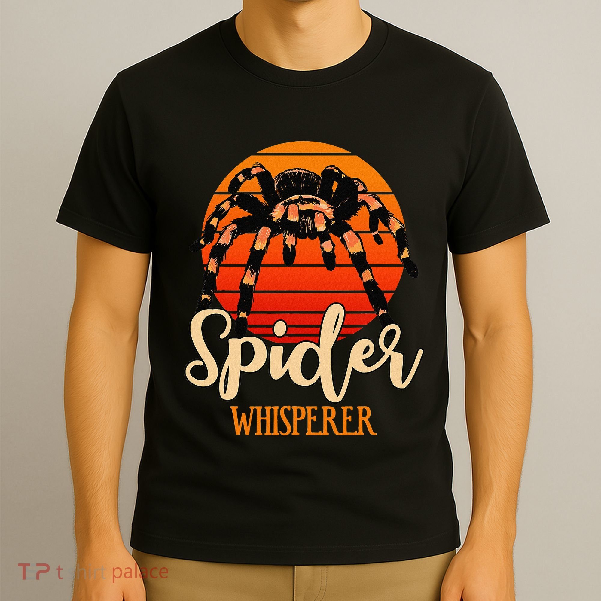 Tarantula Retro Sunset Arachnid Hairy Spiders Entomologist T-Shirt