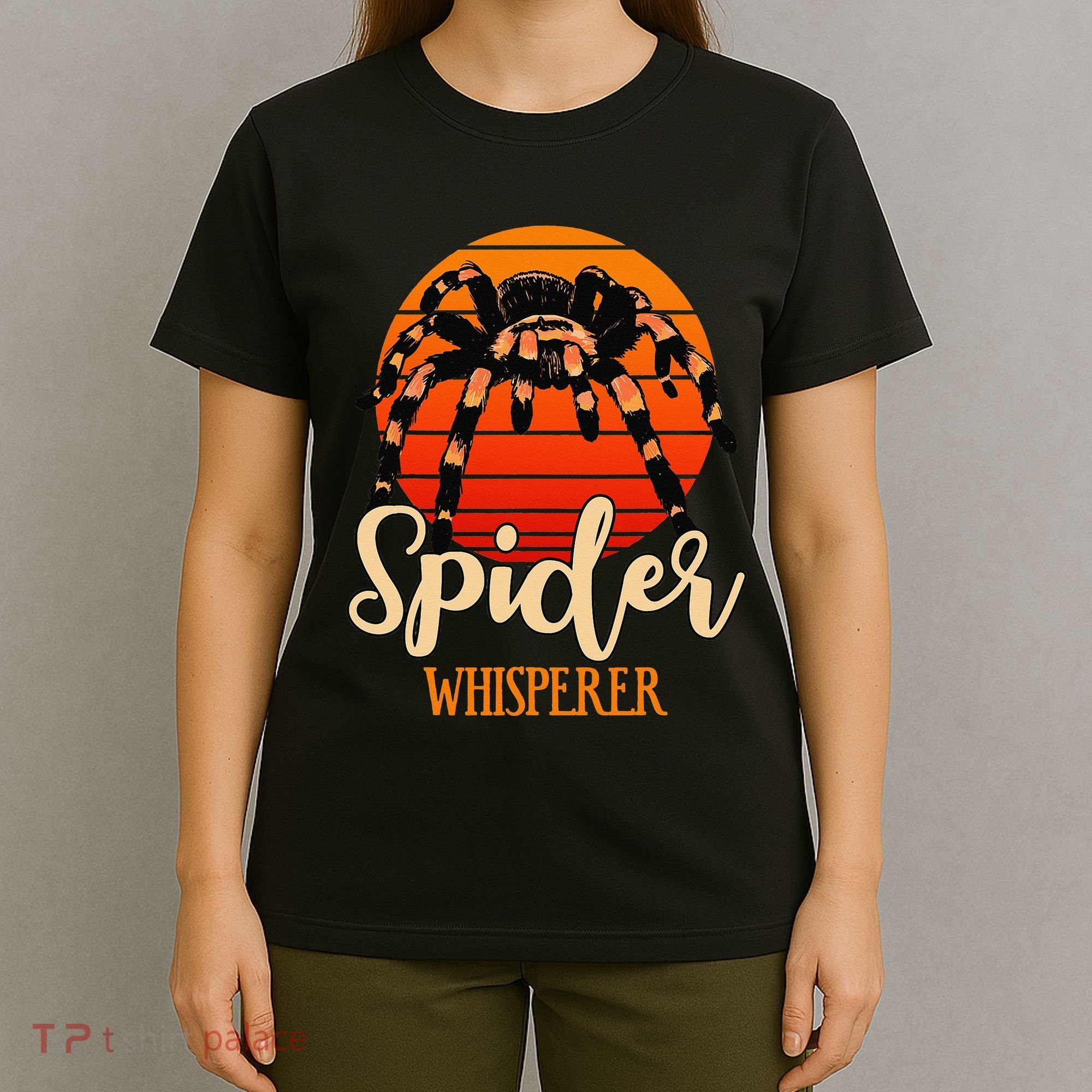 Tarantula Retro Sunset Arachnid Hairy Spiders Entomologist T-Shirt