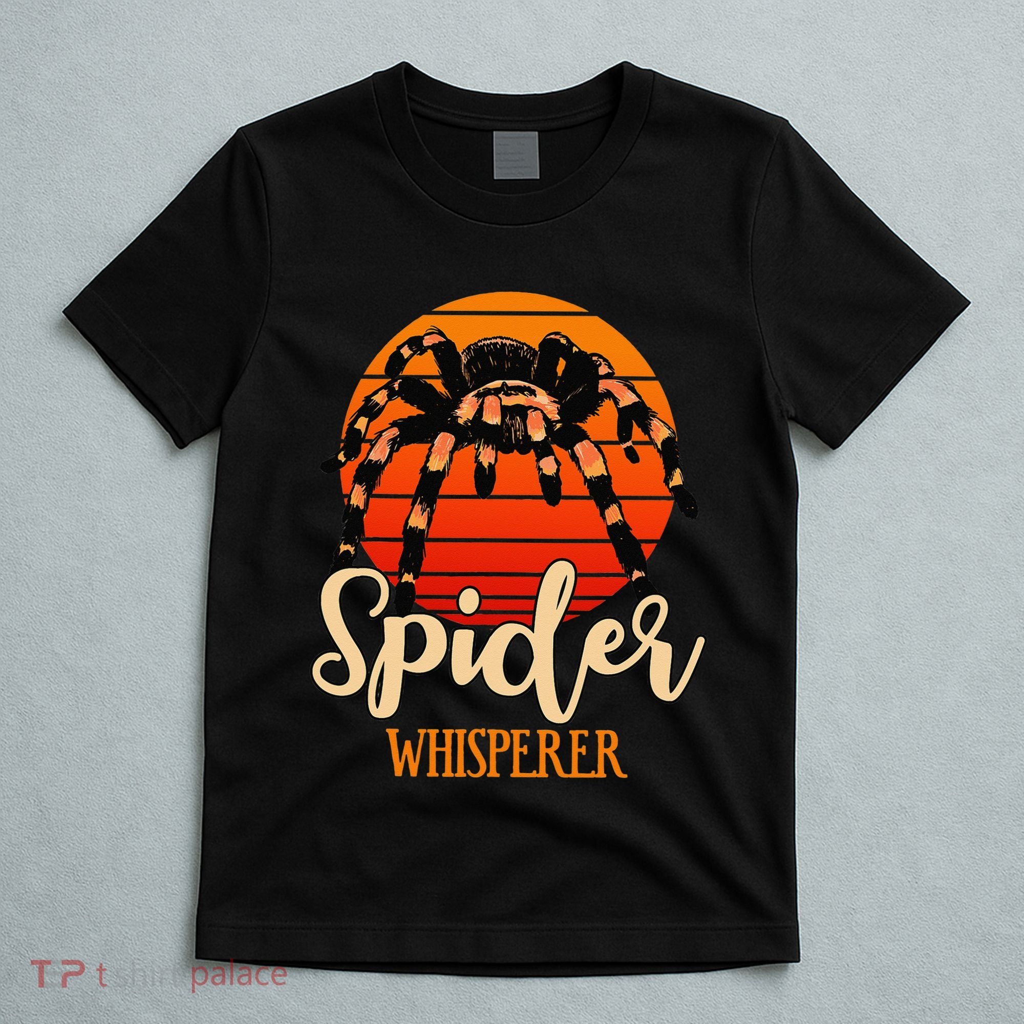 Tarantula Retro Sunset Arachnid Hairy Spiders Entomologist T-Shirt