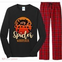 Tarantula Retro Sunset Arachnid Hairy Spiders Entomologist Long Sleeve Pajama Set thumb 0