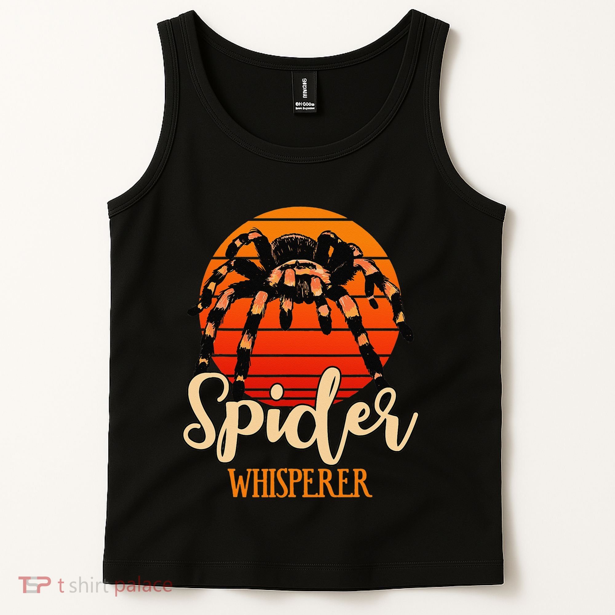 Tarantula Retro Sunset Arachnid Hairy Spiders Entomologist Tank Top