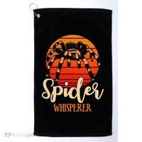 Tarantula Retro Sunset Arachnid Hairy Spiders Entomologist Golf Towel thumb 0