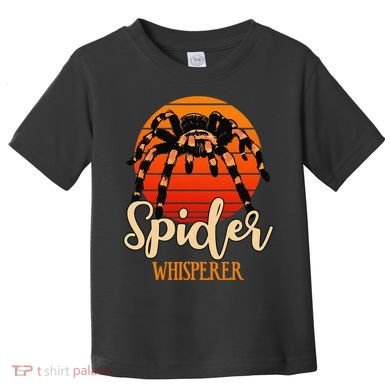 Tarantula Retro Sunset Arachnid Hairy Spiders Entomologist Toddler T-Shirt