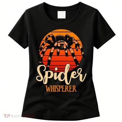 Tarantula Retro Sunset Arachnid Hairy Spiders Entomologist Women's T-Shirt