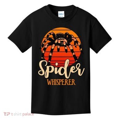 Tarantula Retro Sunset Arachnid Hairy Spiders Entomologist Kids T-Shirt