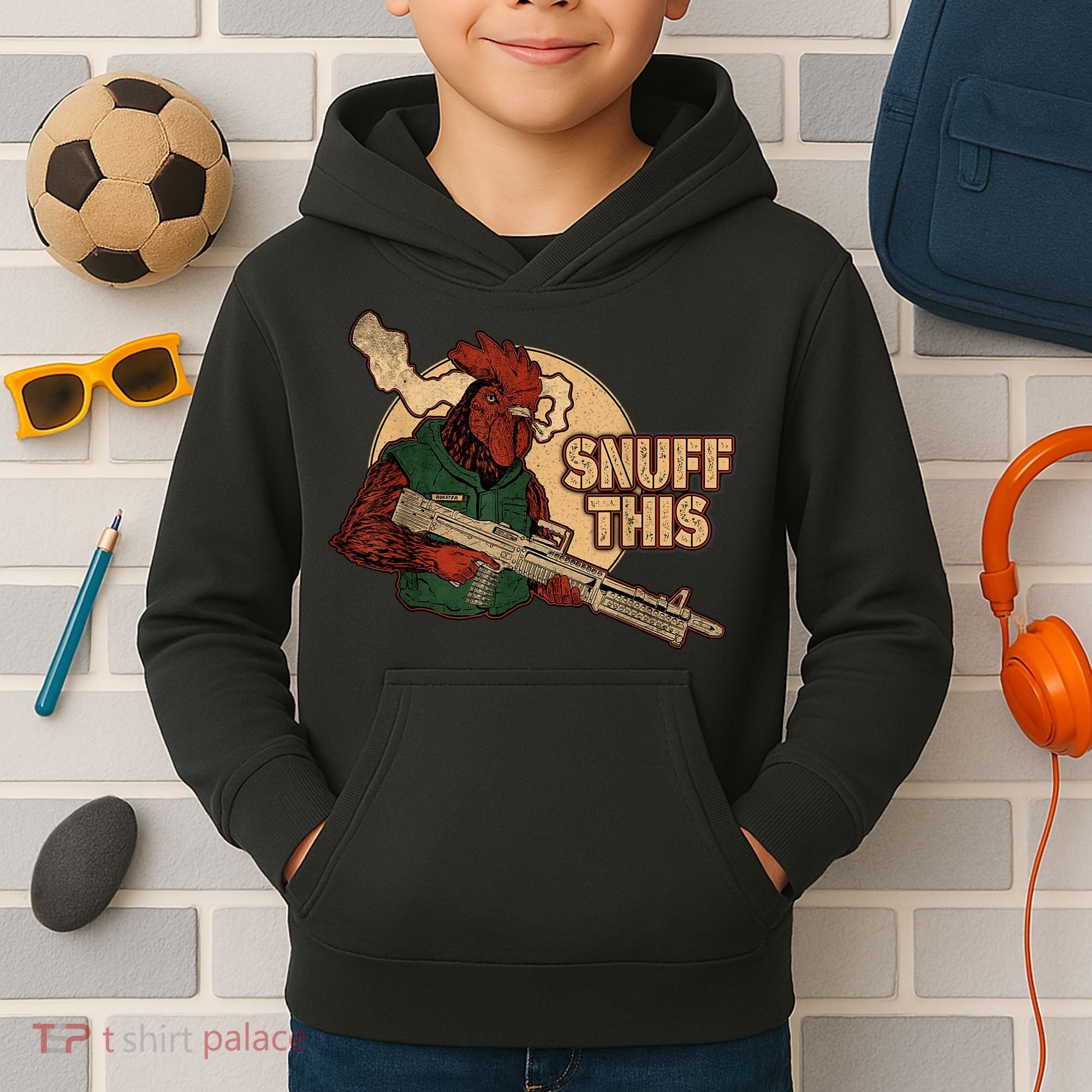 The Rooster Snuff This Kids Hoodie