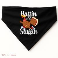 Thanksgiving Run Squad Huffin For The Stuffin Turkey Trot USA-Made Doggie Bandana thumb 0
