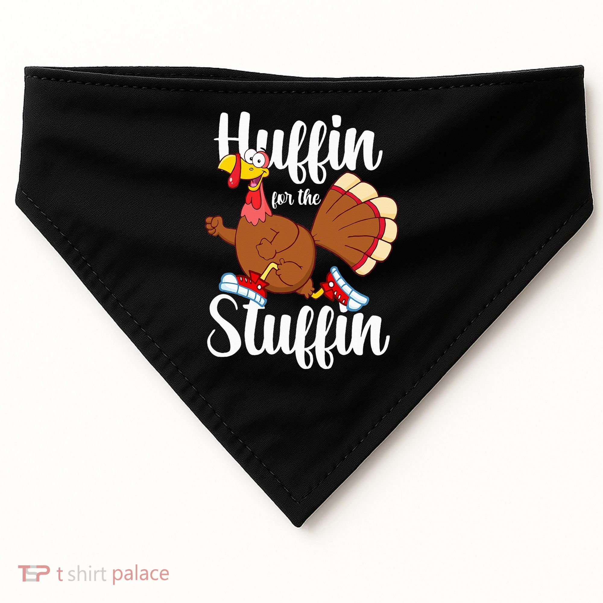 Thanksgiving Run Squad Huffin For The Stuffin Turkey Trot USA-Made Doggie Bandana