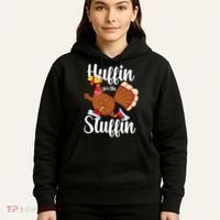 Thanksgiving Run Squad Huffin For The Stuffin Turkey Trot Hoodie thumb 5
