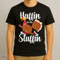 Thanksgiving Run Squad Huffin For The Stuffin Turkey Trot T-Shirt thumb 3