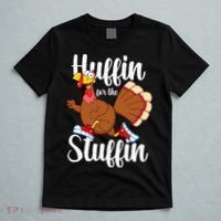Thanksgiving Run Squad Huffin For The Stuffin Turkey Trot T-Shirt thumb 5