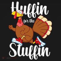 Thanksgiving Run Squad Huffin For The Stuffin Turkey Trot Women's Hoodie thumb 2