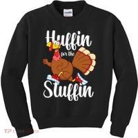Thanksgiving Run Squad Huffin For The Stuffin Turkey Trot Kids Sweatshirt thumb 0
