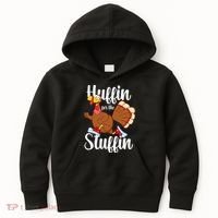 Thanksgiving Run Squad Huffin For The Stuffin Turkey Trot Kids Hoodie thumb 0