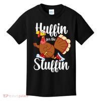 Thanksgiving Run Squad Huffin For The Stuffin Turkey Trot Kids T-Shirt thumb 0