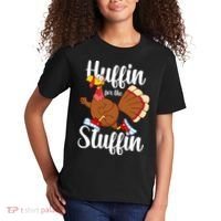 Thanksgiving Run Squad Huffin For The Stuffin Turkey Trot Kids T-Shirt thumb 2
