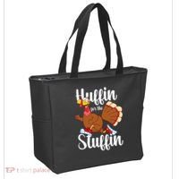 Thanksgiving Run Squad Huffin For The Stuffin Turkey Trot Tote Bag thumb 2