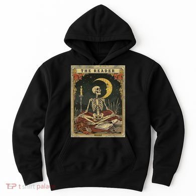 The Reader – Skeleton Tarot Card Funny Mystic Hoodie