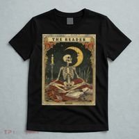 The Reader – Skeleton Tarot Card Funny Mystic T-Shirt thumb 5