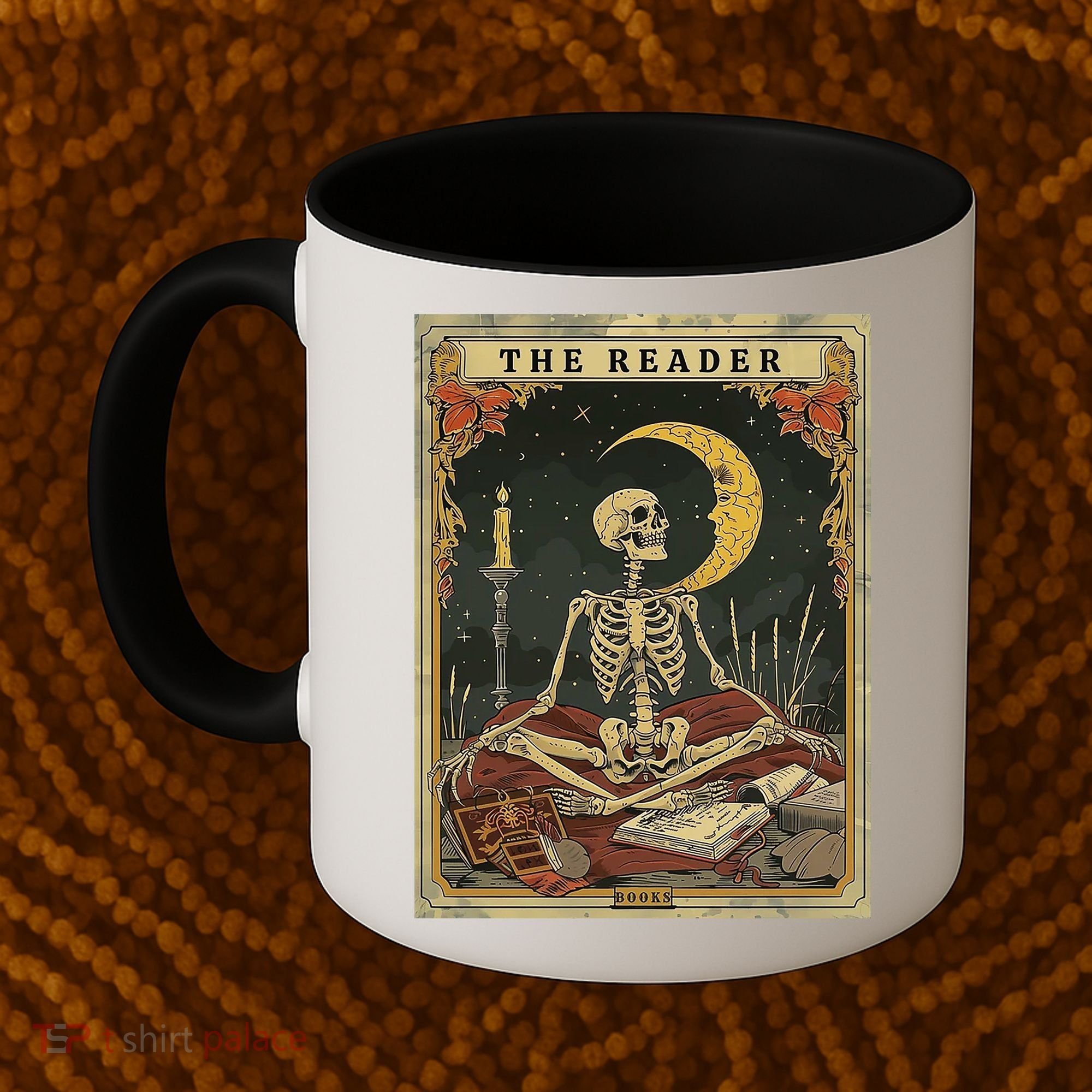 The Reader – Skeleton Tarot Card Funny Mystic Coffee Mug