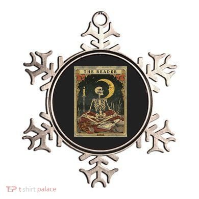 The Reader – Skeleton Tarot Card Funny Mystic Ornament