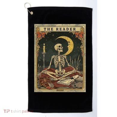 The Reader – Skeleton Tarot Card Funny Mystic Golf Towel
