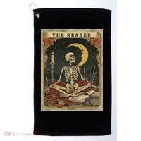 The Reader – Skeleton Tarot Card Funny Mystic Golf Towel thumb 0