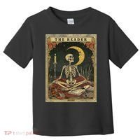 The Reader – Skeleton Tarot Card Funny Mystic Toddler T-Shirt thumb 0
